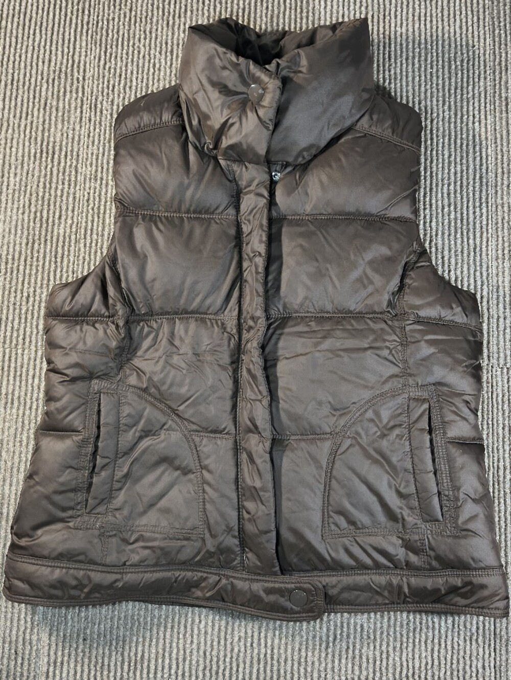 Old Navy Women's Puffer Vest Brown Insulated Size S